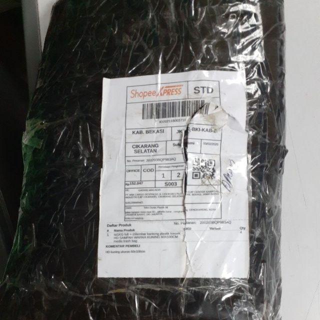 Isi1kg Full +-16lembar Kantong Plastik Kresek Hd Sampah Warna Kuning 60x100cm Medis Trash Bag