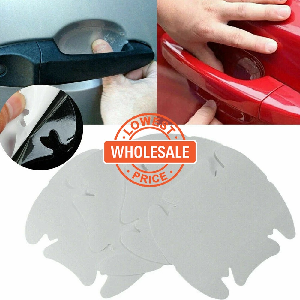 [Harga Grosir]8pcs Stiker Film Pelindung Handle Pintu Mobil Universal Invisible Anti Gores/Hot Sale