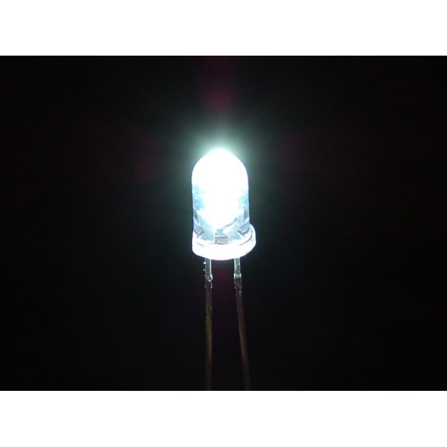 LED Super Bright 5mm Putih, LED Lamp 5 mm White