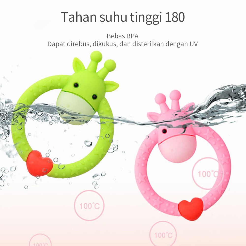 Halobaby Mainan Teether Bayi / Teether Gigitan Bayi Giraffe