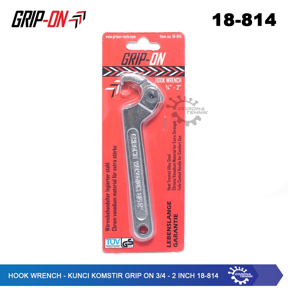 Kunci Komstir Grip On 3/4 - 2 Inch 18-814 - Hook Wrench