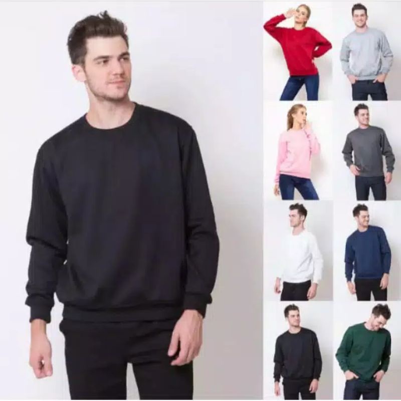 BASIC SWEATER || SWETER PRIA POLOS || SWETER MURAH