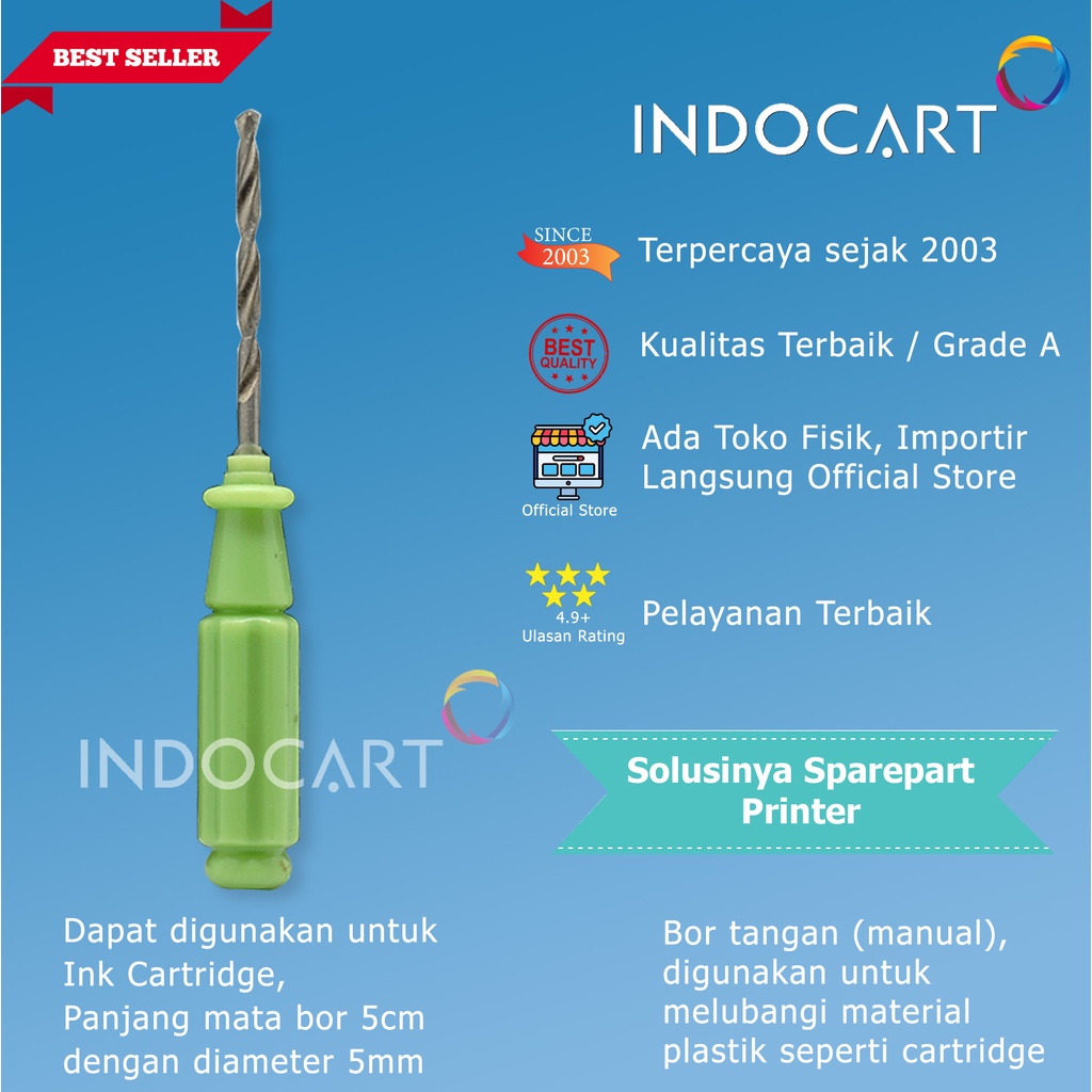 Hand Drill-Obeng Bor Tangan-Printer Inkjet Cartridge Infus Modif CISS