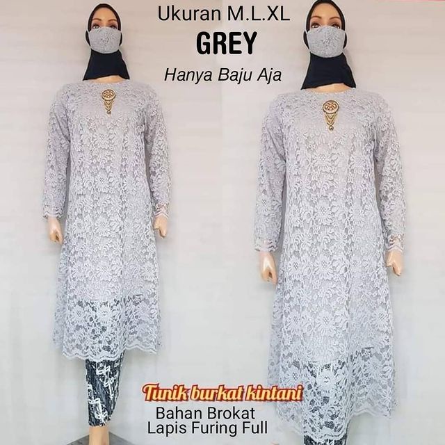 Baru !!! BAJU Kebaya SABYAN Kebaya Brukat bukan Setelan Kebaya Brokat Warna Abu Marun Pink NAVY CREM