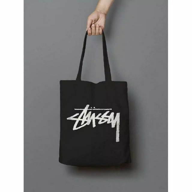 [STUSSY]TOTEBAG PAKAI RESLETING TOTE BAG K-POP WANITA MURAH KARAKTER STUSSY