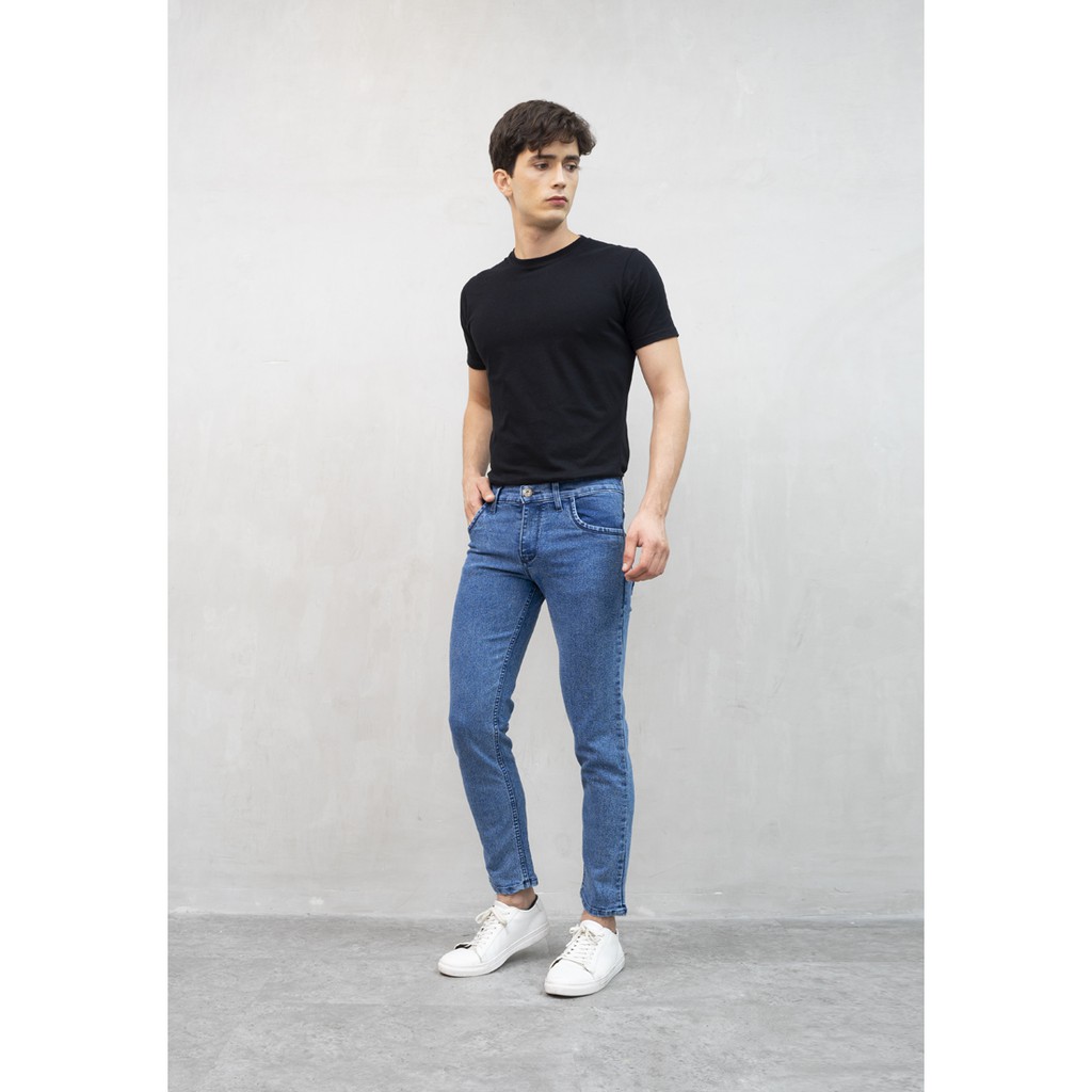 Celana panjang Jeans Slim Fit biru pudar denim pants pria houseofcuff