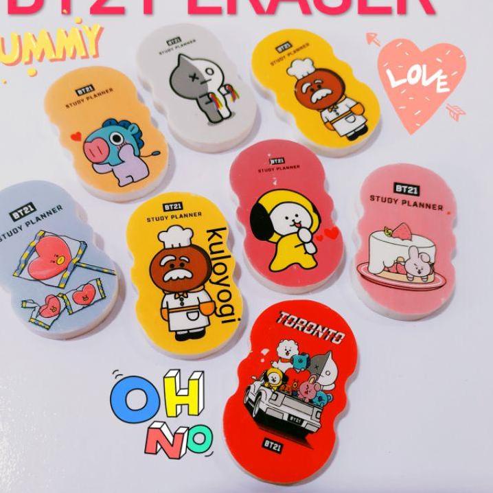 

Update - 1 Papan Penghapus Pensil BT21 BTS Lucu Isi 40 Pcs / ERASER BTS FANCY MURAH