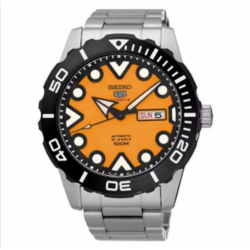 Jam Tangan Seiko 5 Sport SRPA05K1 Automatic Orange Original