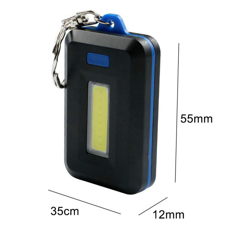 Gantungan Kunci LED COB Mini Portable Warna Acak Untuk Camping / Hiking / Memancing