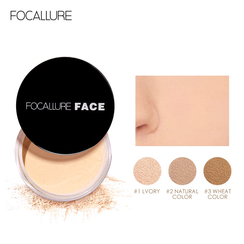 FOCALLURE Super Fine Loose Powder - Loose Setting Powder 3 Colours Bedak Tabur