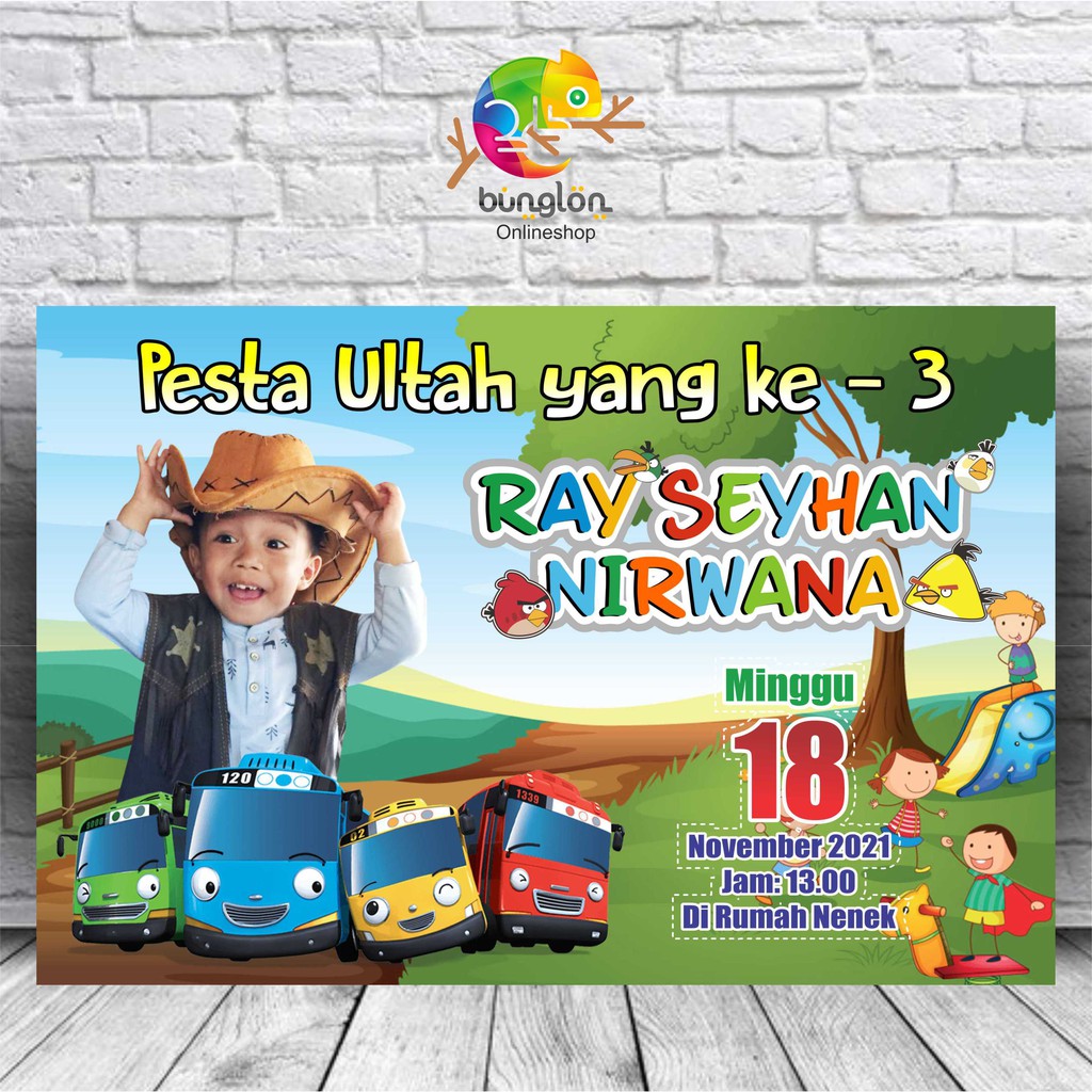 Banner, Spanduk, Backdrop Ulang Tahun Birthday Uk. 1,5x1 M Tema Tayo