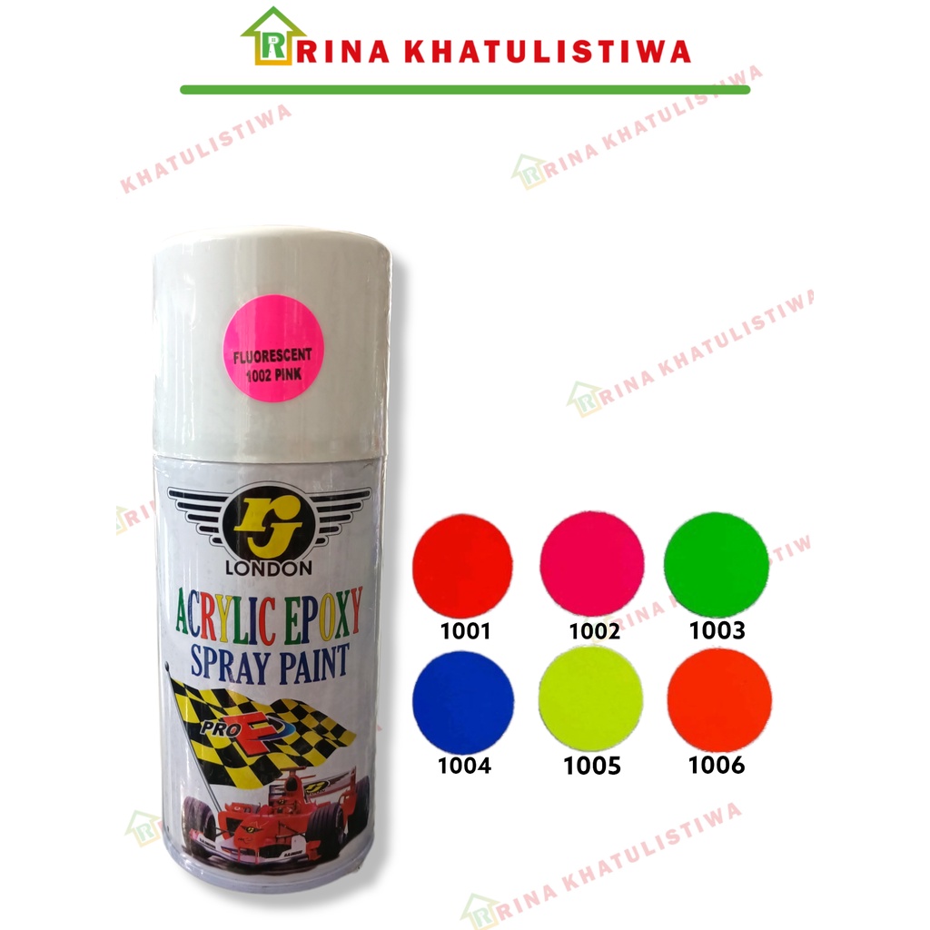 Cat Semprot Pylox Rj London Fluorescent 150cc 300cc Warna Stabilo | Cat Semprot RJ London | Pylox RJ