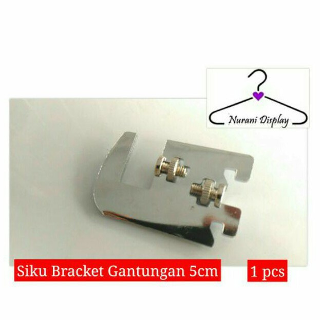 Daun Siku Bracket Penyanggah Pipa Kotak 5cm