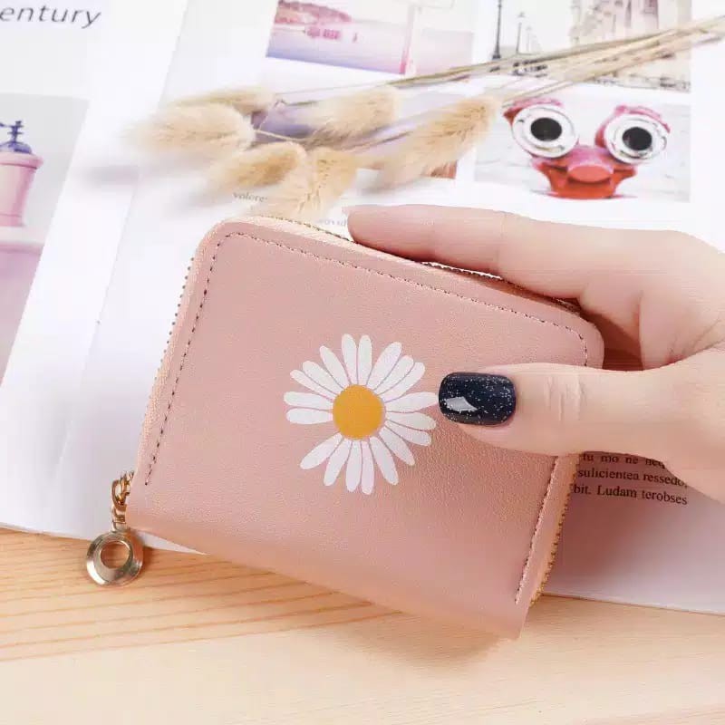 (FY) COD Dompet Import dompet Wanita Dompet Koin/kartu Dompet Wanita mini murah Motif Bunga Daisy