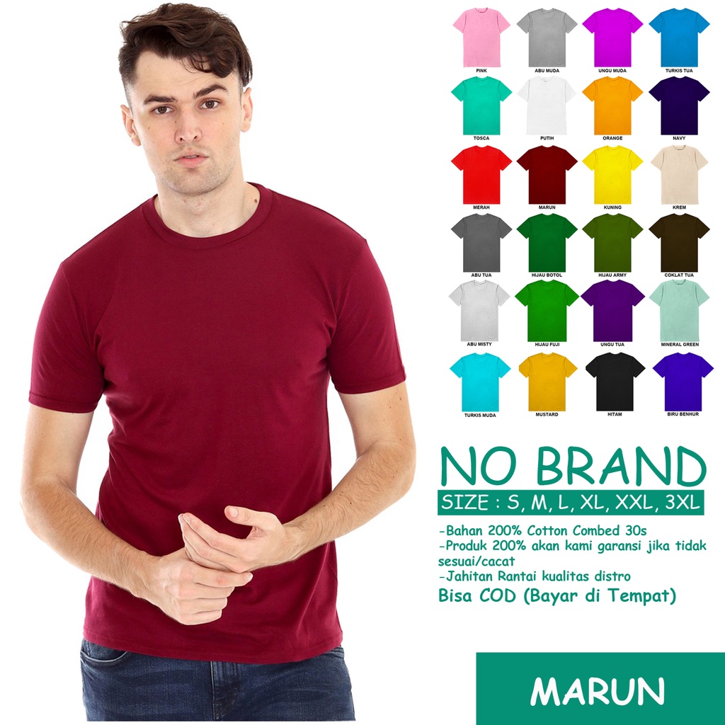 GROSIR KAOS POLOS PRIA WANITA DISTRO (HARGA PABRIK) BAHAN 100% KATUN COTTON COMBED 30S LENGAN PENDEK PRIA WANITA KAOS POLOS LENGAN PENDEK / COTTON COMBED 30S / KAOS POLOS UNISEX / KAOS PRIA / KAOS WANITA KAOS POLOS SENJA