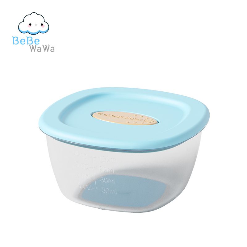 BeBeWaWa Baby Food Container BW003-1 - Storage MPasi+penutup BPA FREE 120ml - Mangkok Tempat Makan Bayi