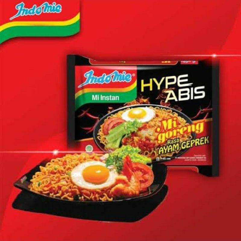 

Indomie Hype Abis Mie instan goreng rasa Ayam Geprek 85gr