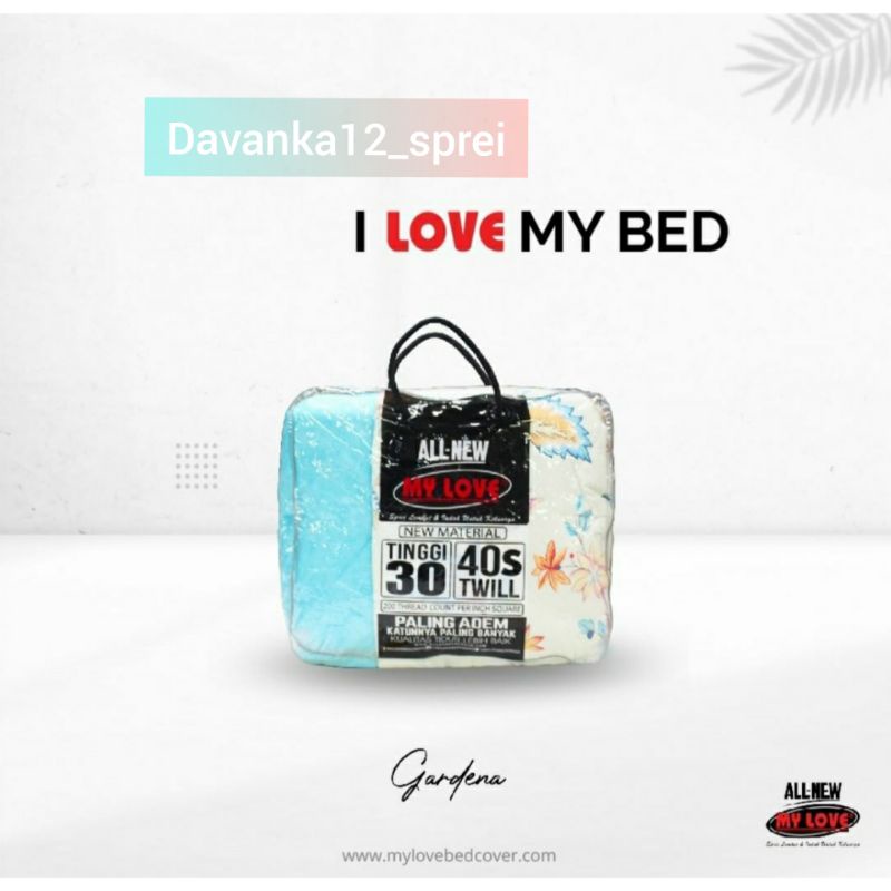 Set Bedcover All New My Love Rumbai UK 180x200 Tinggi 30 / Satu set Bed cover Renda