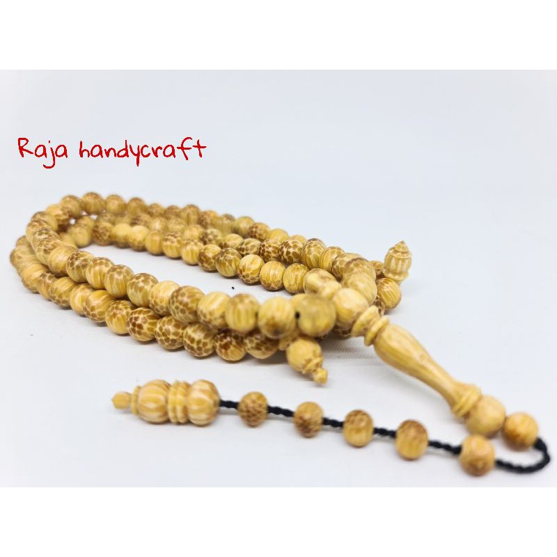 TASBIH kayu nibung atau liwung macan putih terbaik