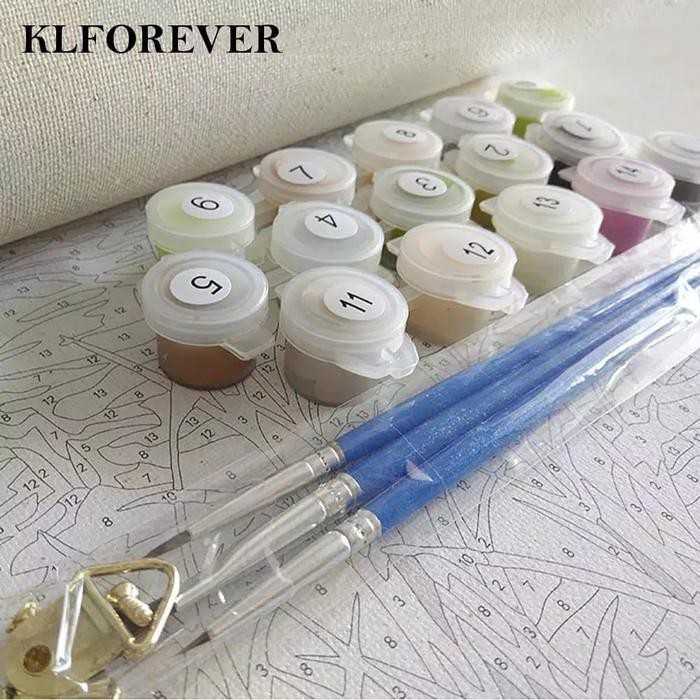 

HOME DECOR CANVAS PAINT BY NUMBER KIT OIL PAINTING DIY FLOWER N