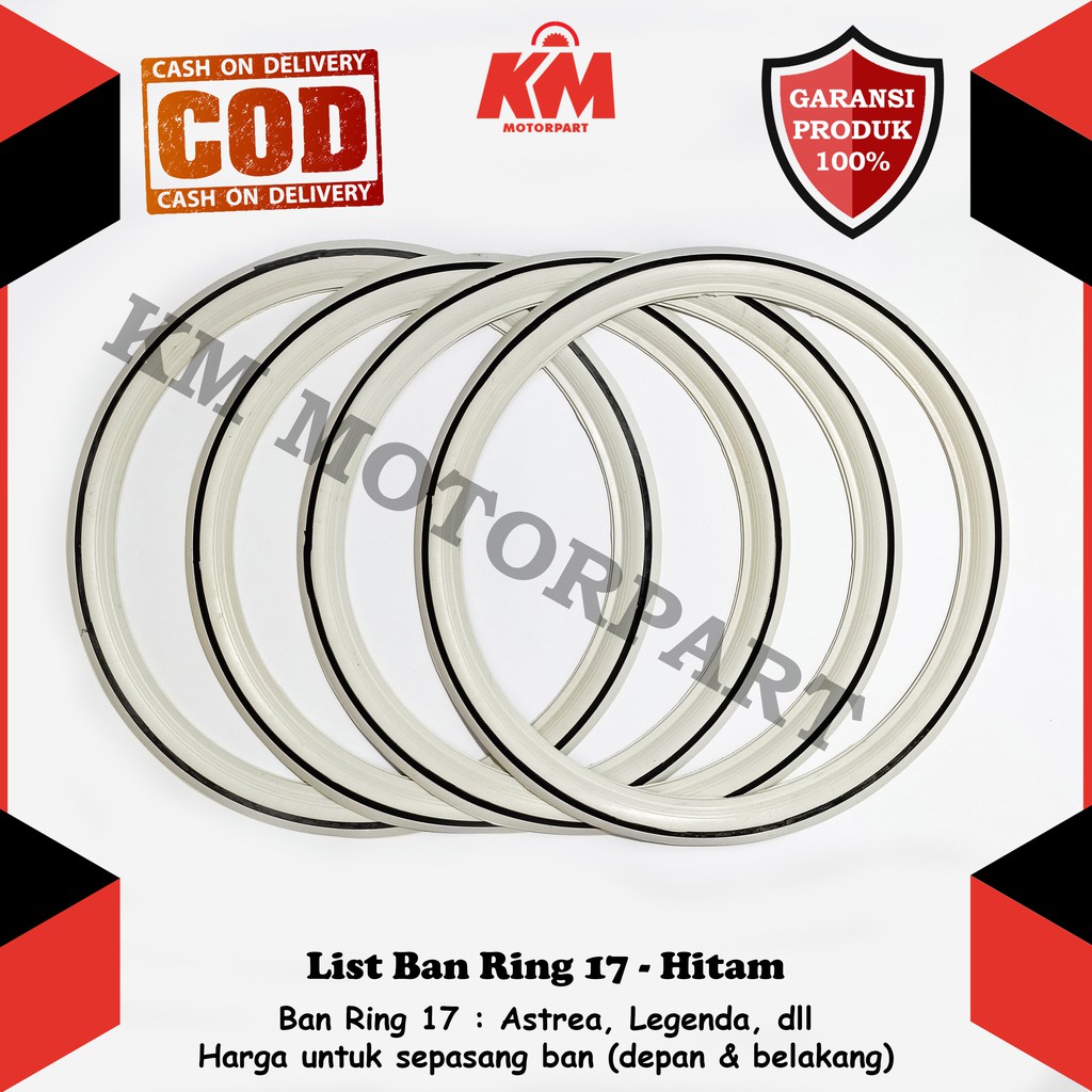 Lis Ban List Ban Motor Ring 14 Ring 17 Motor Matic dan Bebek Putih Biru Merah Untuk Motor Beat Vario