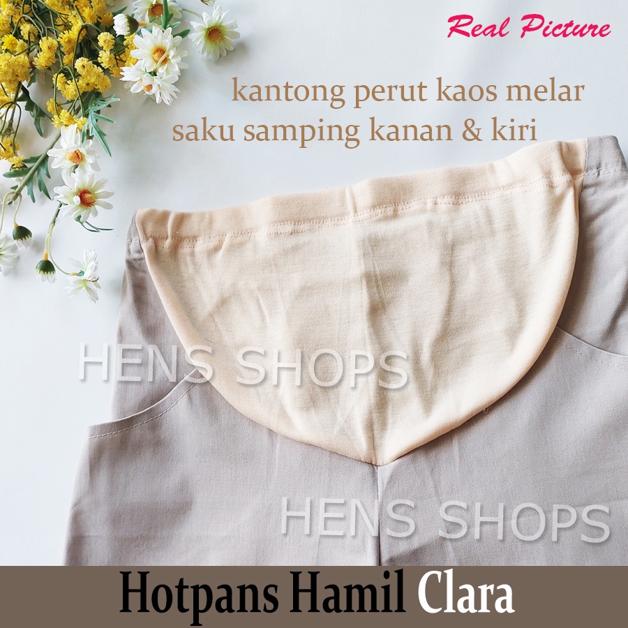 CELANA PENDEK HOTPANTS WANITA HAMIL MATERNITY PANTS CLARA TERBARU PREMIUM JUMBO