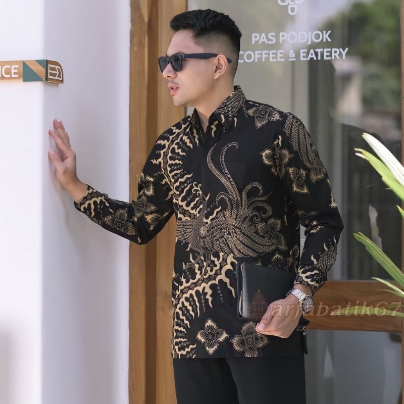 Kemeja Batik Pria Premium Lengan Panjang Modern Casual Batik Soloan