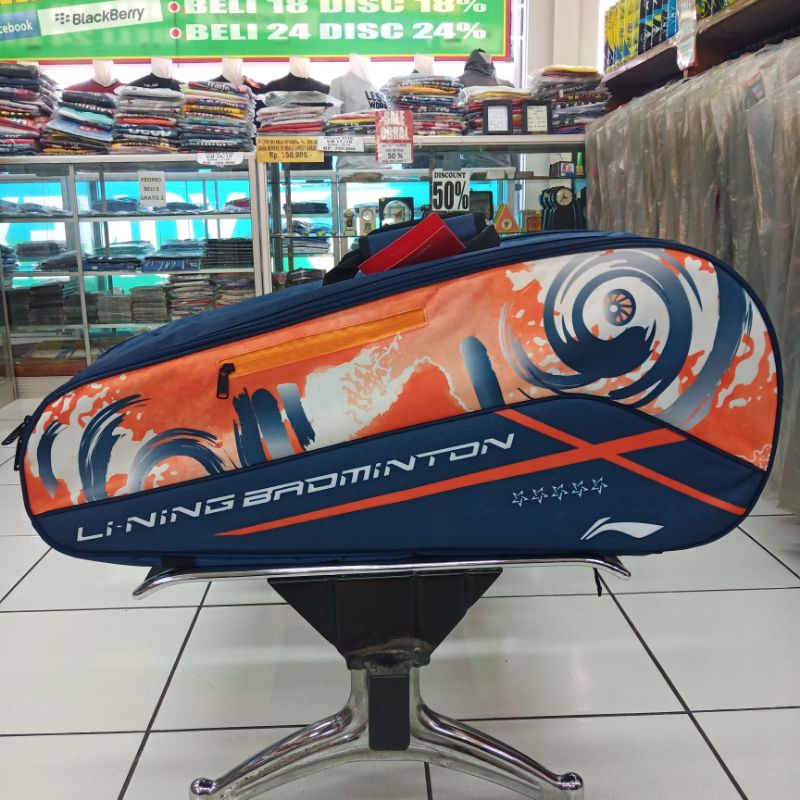 Tas bag kantong raket racket reker badminton bulutangkis lining li ning 190 original asli