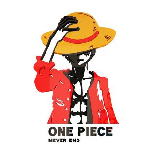  Stiker  Dinding  Desain One  Piece  Anime Bahan Akrilik untuk 