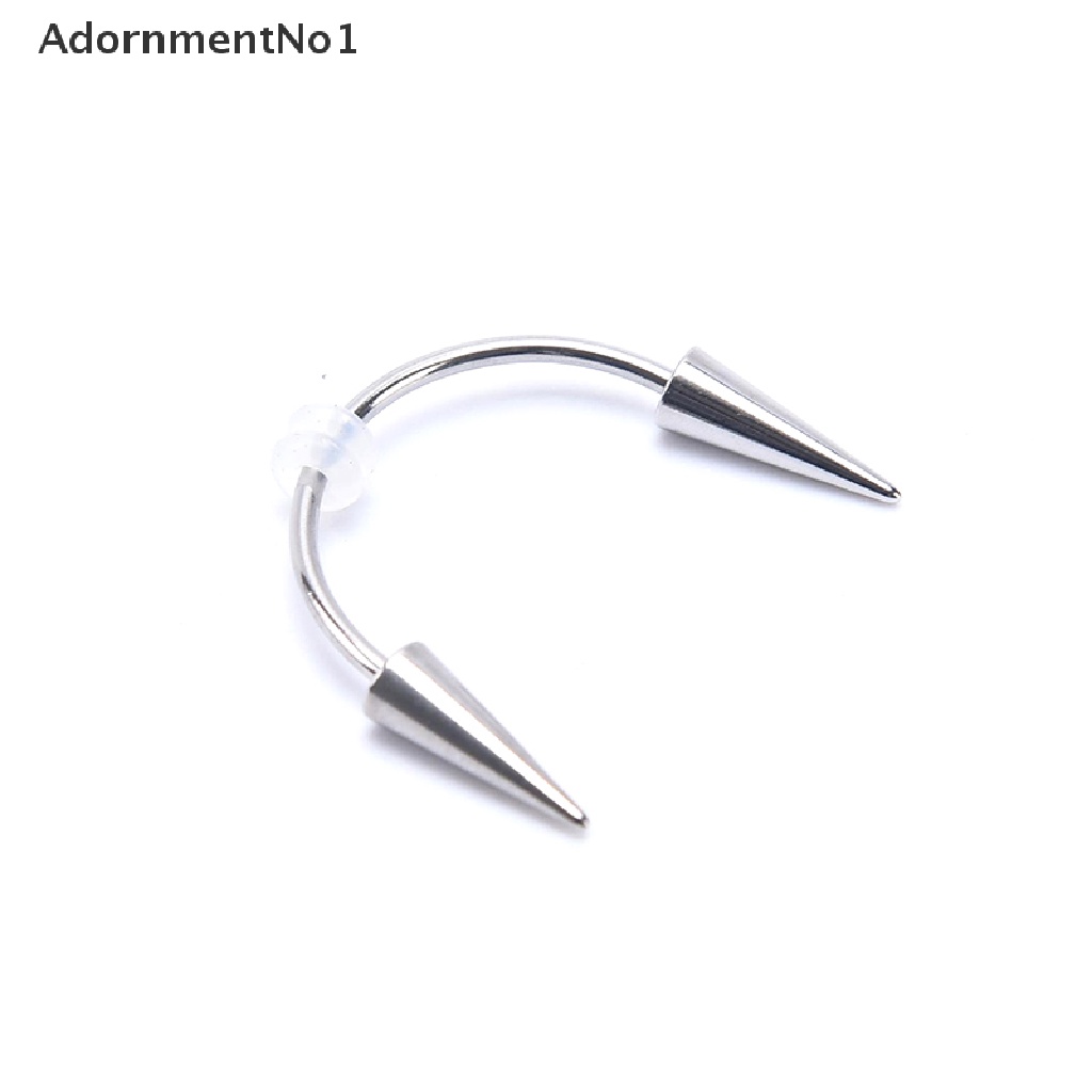 (AdornmentNo1) Cincin Tindik Bibir / Gigi Harimau / Vampire / C Bar Bahan Stainless Steel