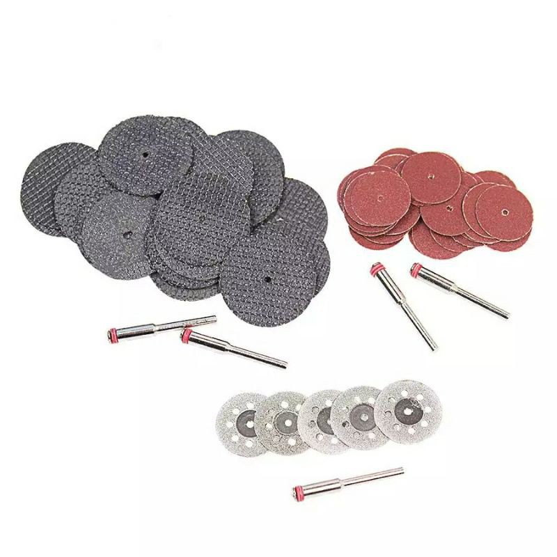 ISI 60pcs Mata Potong Plat Besi Baja Ringan Galvalum Diamond Cutting Disc Bor Mini grinder