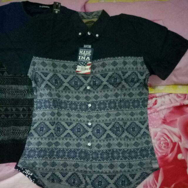 Kemeja Batik Panjang Songket Pria Cowo Kerja Kantor Hitam