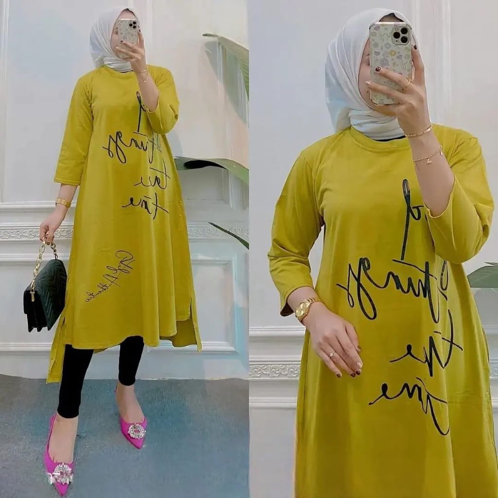 Pakaian Wanita Terbaru Baju Kaos Wanita Matt Combad Arista Midi Dress Muslim Baju Wanita Jumbo Ootd Kekinian