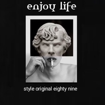 Crewneck Enjoy Life Black Pria/Wanita Sweter Crewneck simpel Oversize