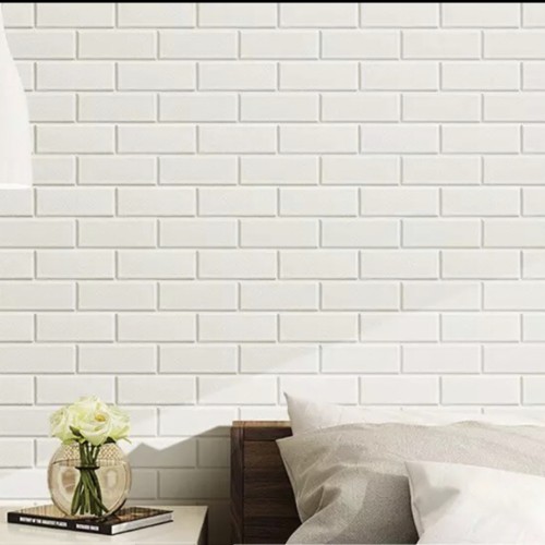 Wallpaper dinding 3D Foam motif serat kulit Jeruk Premium-1