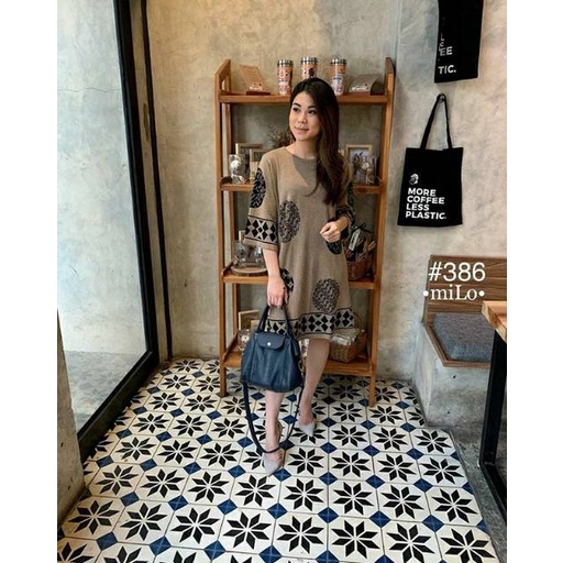 386 DRESS RAJUT KNIT WANITA