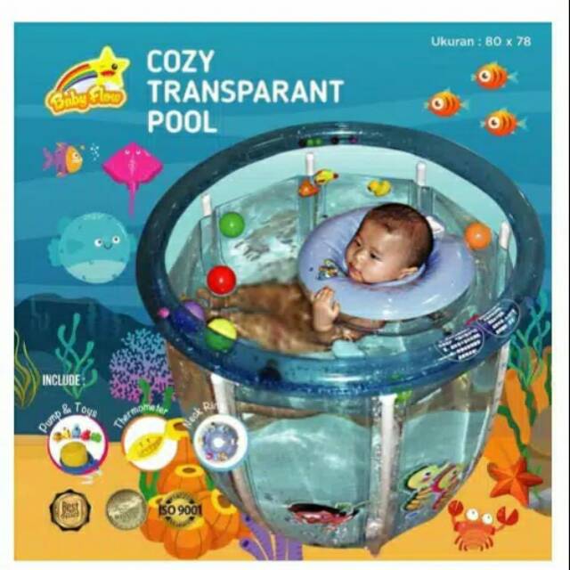 Baby Spa - Kolam Renang Bayi BABY FLOW Cozy Transparant Pool - Baby Swimming Pool