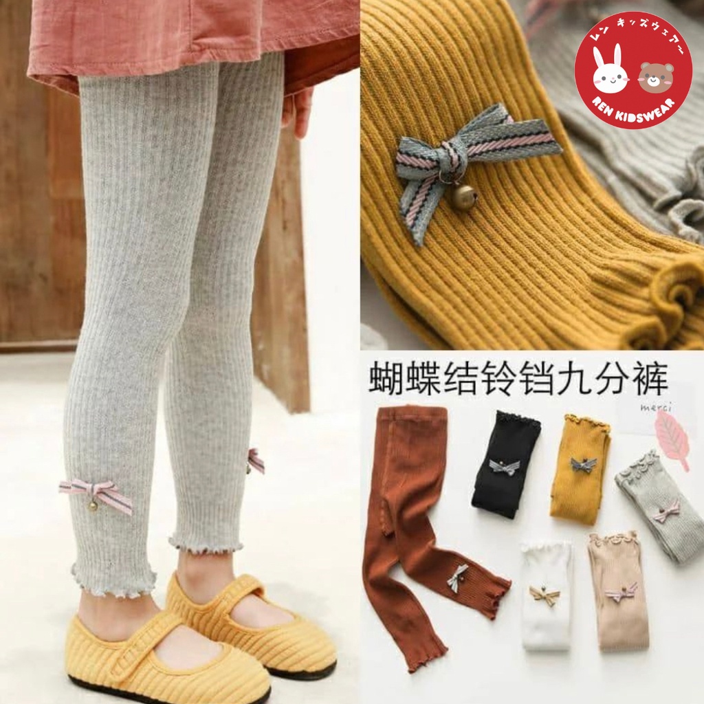 celana legging mata kaki 1-8 tahun legging anak perempuan legging korea legging pita balita RIb Ribbon