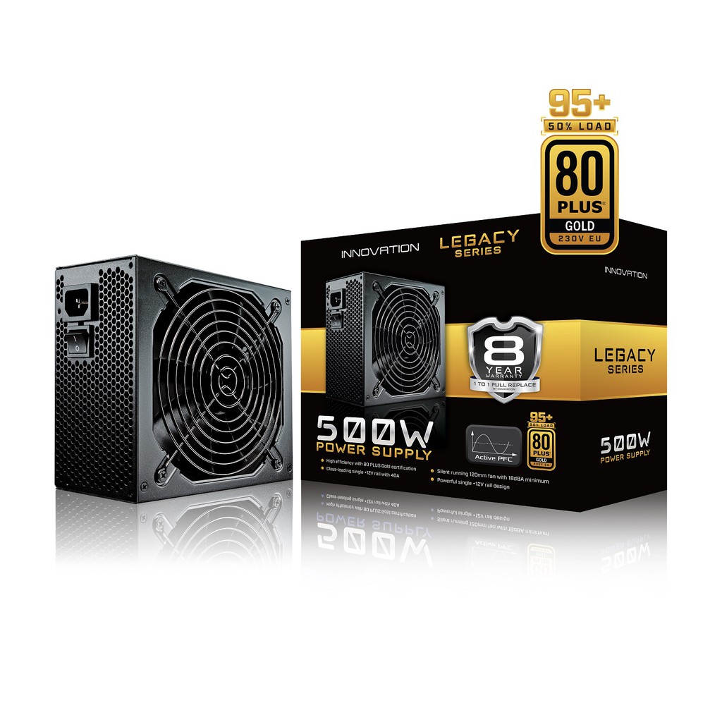 Power Supply Unit/PSU INNOVATION 500 WATT (80+ GOLD) - ORIGINAL(RESMI)