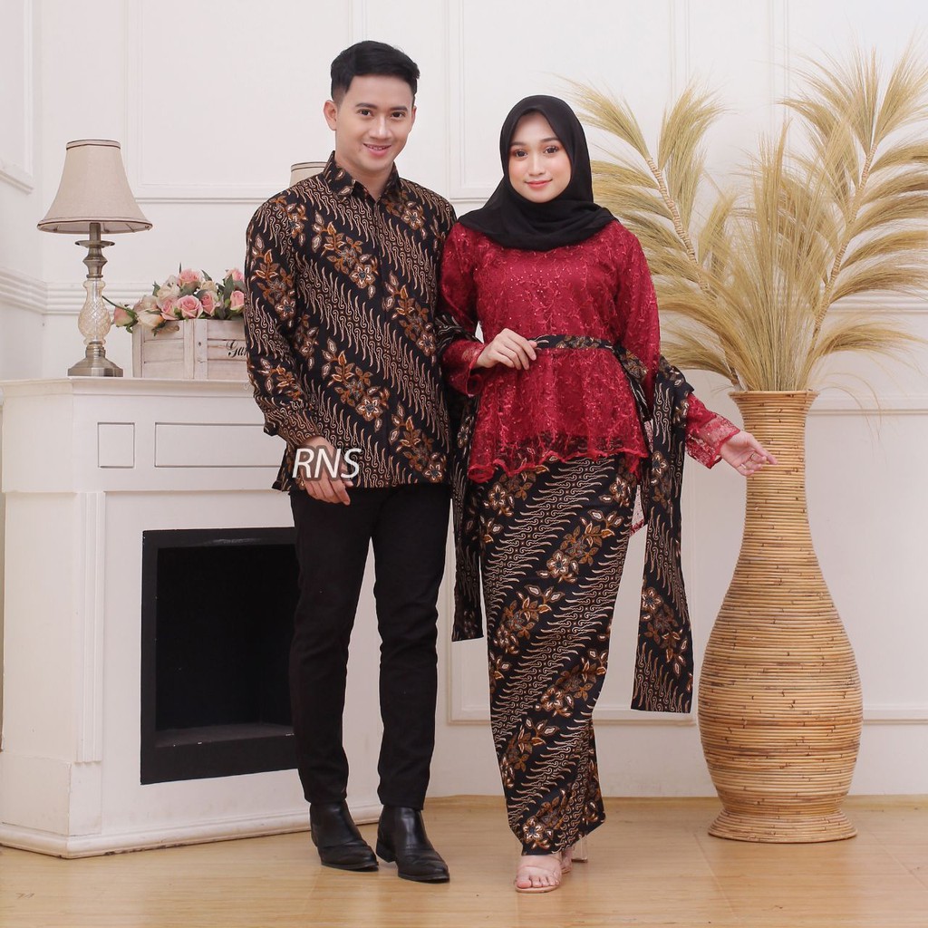 ( TERMURAH ) COUPLE BRUKAT SETELAN • COUPLE BATIK• COUPLE TERBARU • BAYAR COD • SARIMBIT BATIK