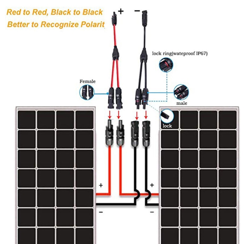 Zzz Kabel Konektor Y Cabang PPO Untuk Panel Surya Dan Sistem Photovoltaic