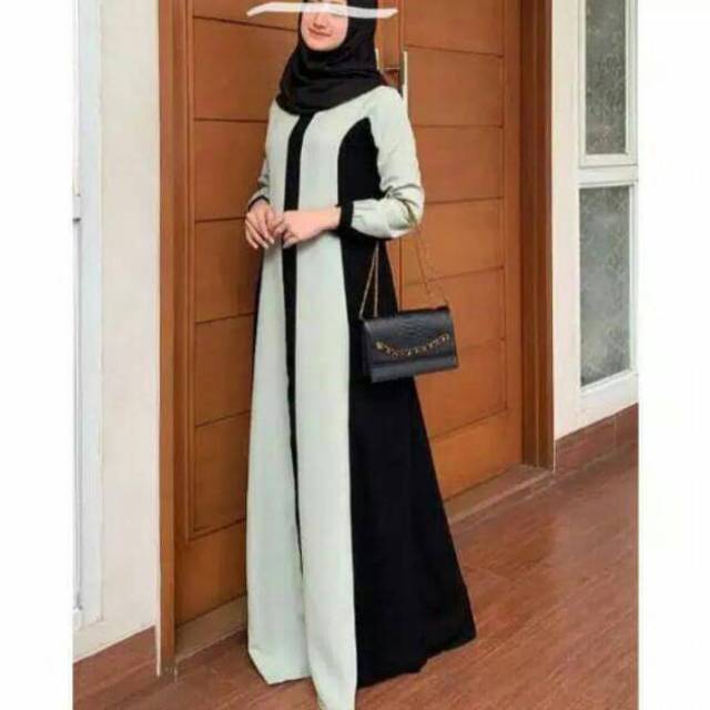 Gamis murah dress murah busana muslim wanita terbaru fairus bahan moscrepe premium