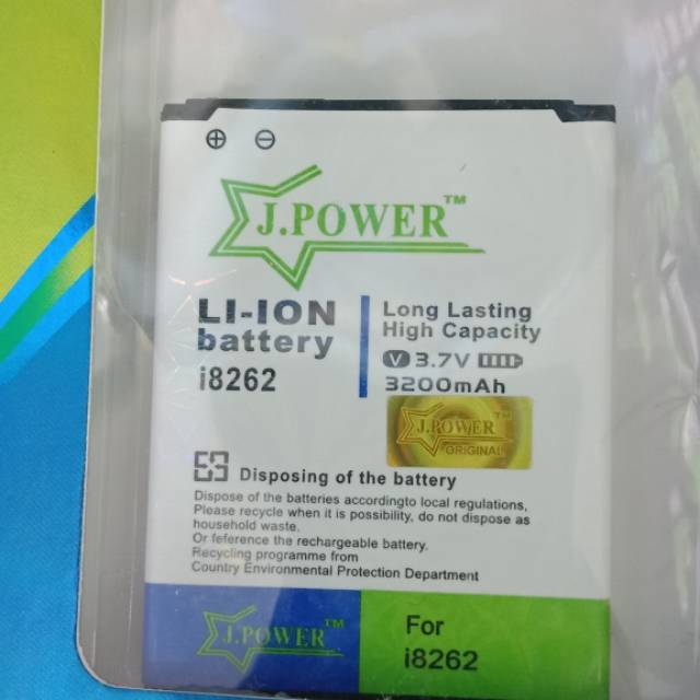 Baterai Samsung I8262/I8260 jpower