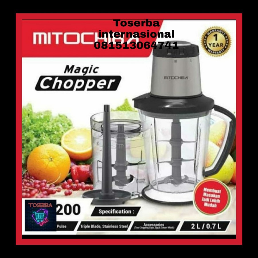 ORIGINAL CHOPPER BLENDER MITOCHIBA CH200 - 6 MATA PISAU