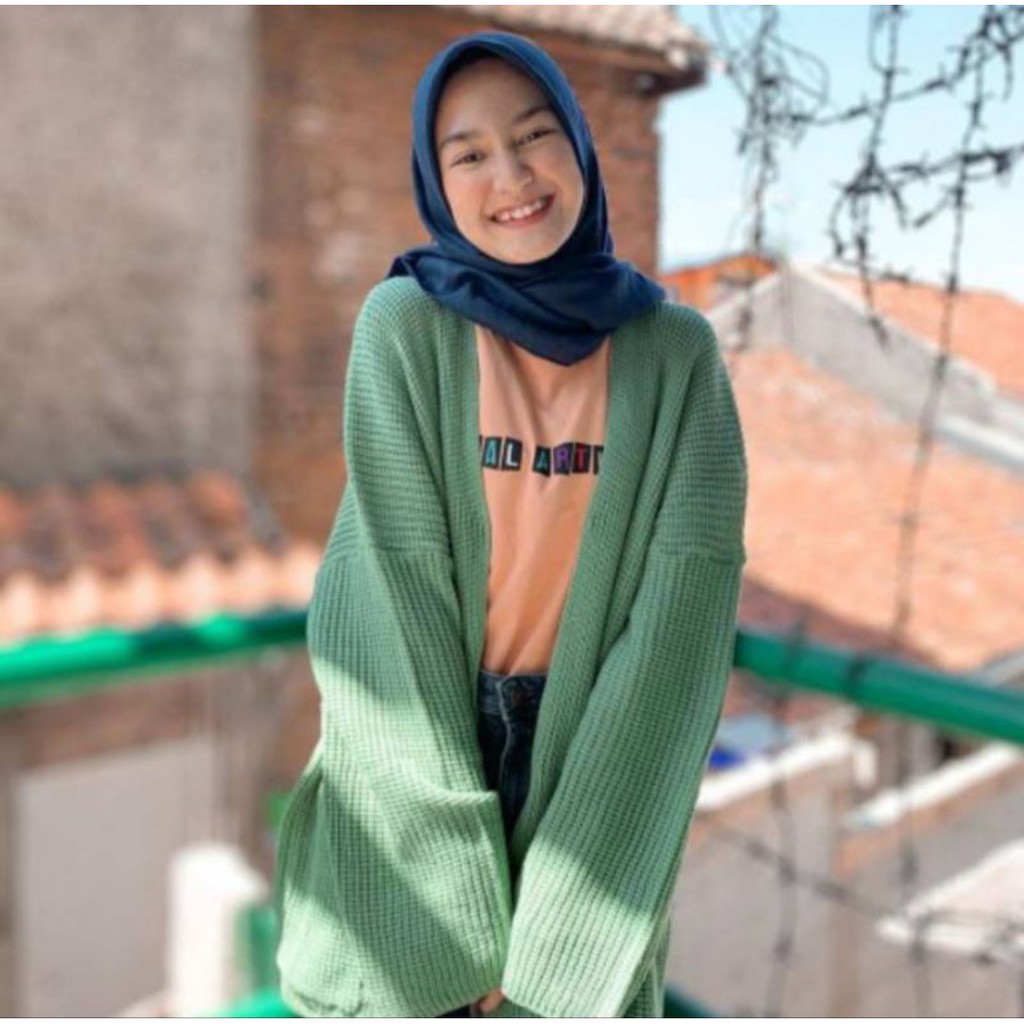 Locy Big Size XXL / Cardigan Rajut Wanita / Outer Rajut Polos Wanita / Cardigan Wanita Panjang