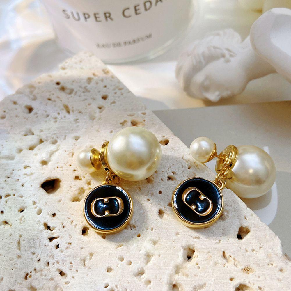 [Elegan] Wanita Menjuntai Anting Trendi Vintage Mutiara Untuk Gadis Temperamen Drop Earrings