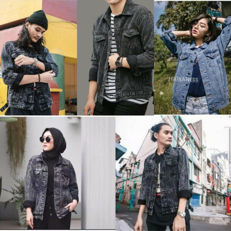 JAKET JEANS UNISEX PRIA WANITA