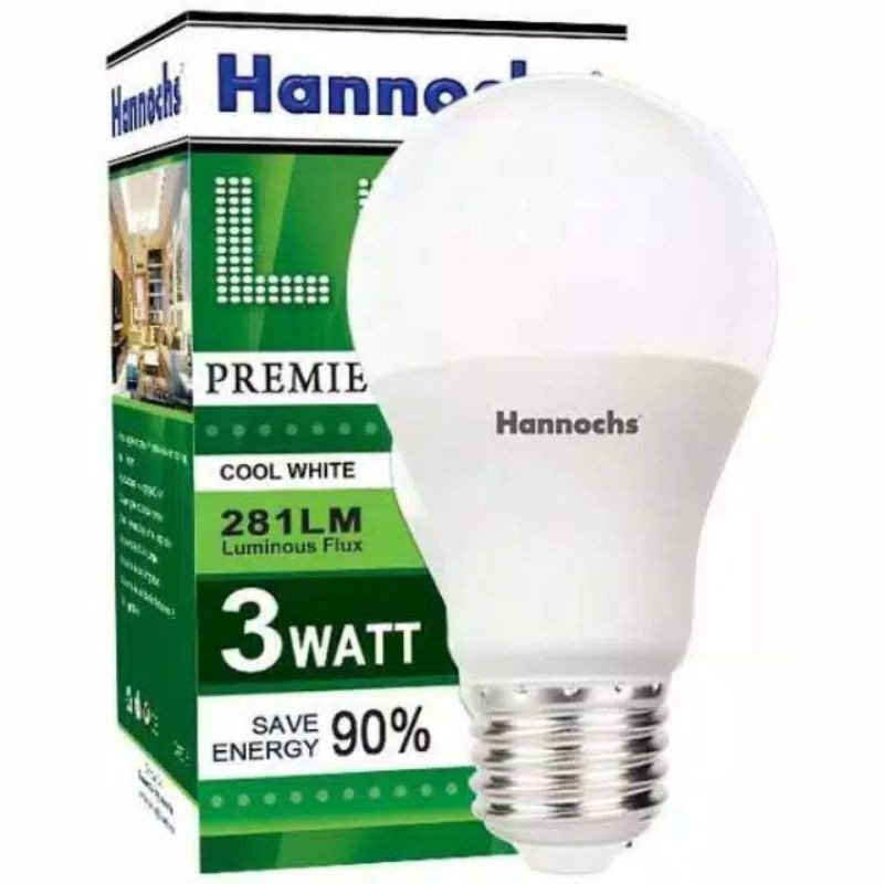 Lampu Led Hannochs 3w/3 Watt 5w/5 Watt 7w/7 Watt 9w/9 Watt 12w/12 Watt 15w/15 Watt Premier / Bolam