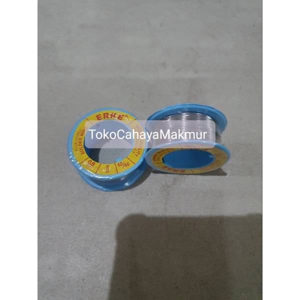 Timah Solder Diameter 0,8mm Panjang 5 Meter Erke / Timah Gulung