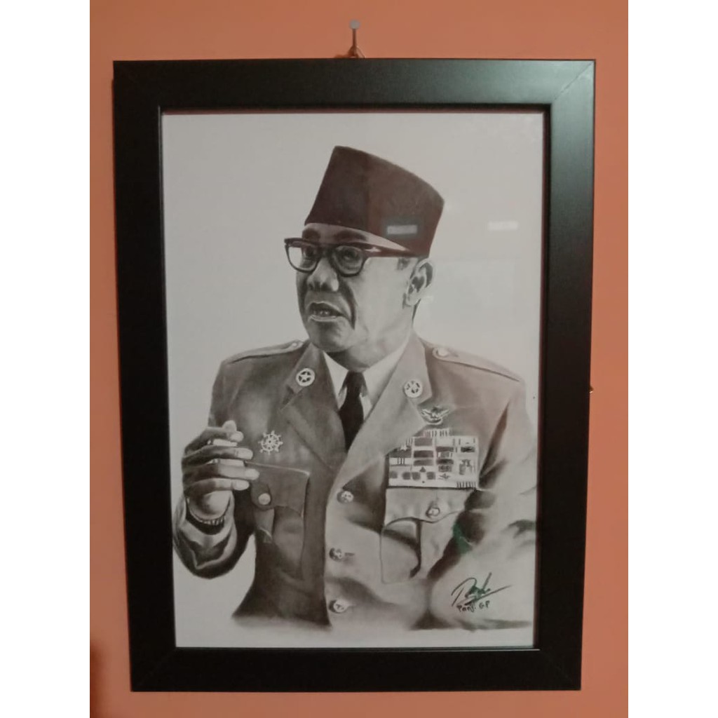Lukisan Ir.Soekarno asli buatan tangan
